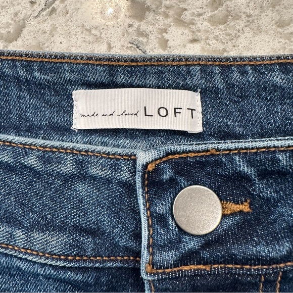 LOFT Midi-Length Denim Skirt, Size 12 - Picture 3 of 10